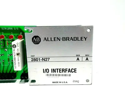 USED ALLEN BRADLEY 2801-N27 I/O INTERFACE W/ 1781-A16A PC BOARD 2801N27