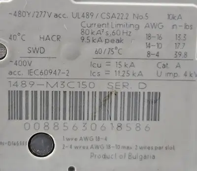 USED Allen-Bradley 1489-M3C150