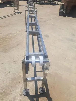 Conveyor, Trans Automation Technologies, 8" x 15', Stainless Steel Frame #5512921