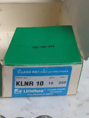 New | in-Stock LITTELFUSE KLNR10 Miscellaneous Equipment (Electrical & Power) Ohio US | Surplus Asset Holdings #1235804
