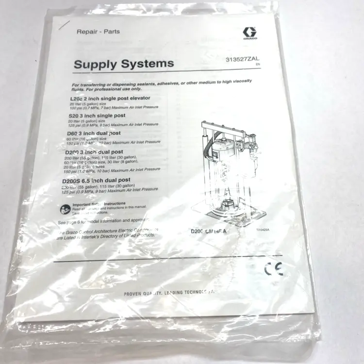 New | in-Stock GRACO REPAIR KIT MANUAL Miscellaneous MRO | Maverick Industrial Sales #1122082