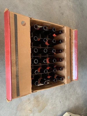 Strohs Bohemian Beer Plastic Coated Cardboard Case w/24 12oz Bottles Glass