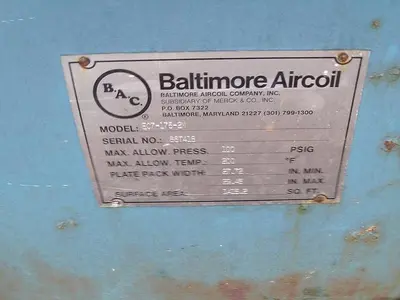 Used BALTIMORE AIRCOIL EC7-175-2M Heat Exchangers | DH Griffin Used Equipment #1383140