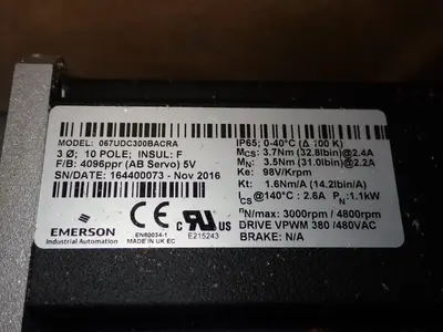 New | in-Stock 2016 EMERSON 067UDC300BACRA Motors (misc) Ohio US | HGR 24 #819541