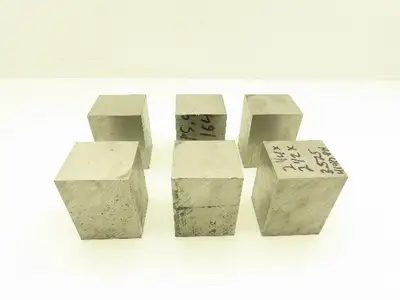 4140 PH Alloy Steel Flat Bar Stock 2-1/4"x 2-1/2"x 3-1/2"L  Lot of 6