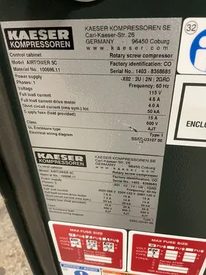 Used 2021 KAESER AIRTOWER 5C Rotary Screw & Sliding Vane Air Compressors Ohio US | HGR 24 #1261180