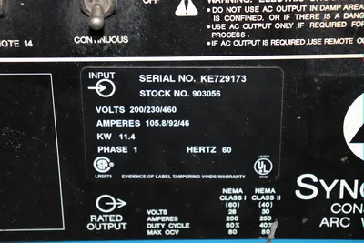 USED MILLER SYNCROWAVE 250