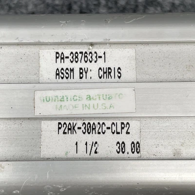 Used Numatics P2AK-30A2C-CLP2 Pneumatic Cylinders California US | Davliegogo LLC #1705752