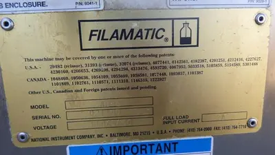 Filler, Vial, Filamatic, Mdl AB-8, Benchtop, 1-Head, A #S743470
