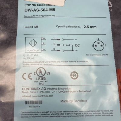 New | in-Stock Icinventory DW-AS-504-M5 Proximity Sensors California US | Davliegogo LLC #1708370