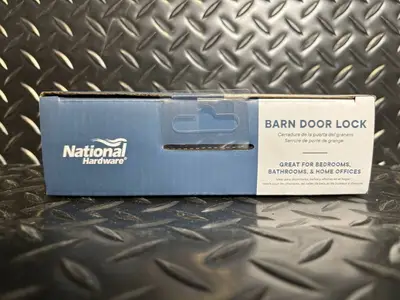 National Hardware Barn Door Lock Satin Nickel - Fits 1-3/8 to 1-3/4 in thick doors