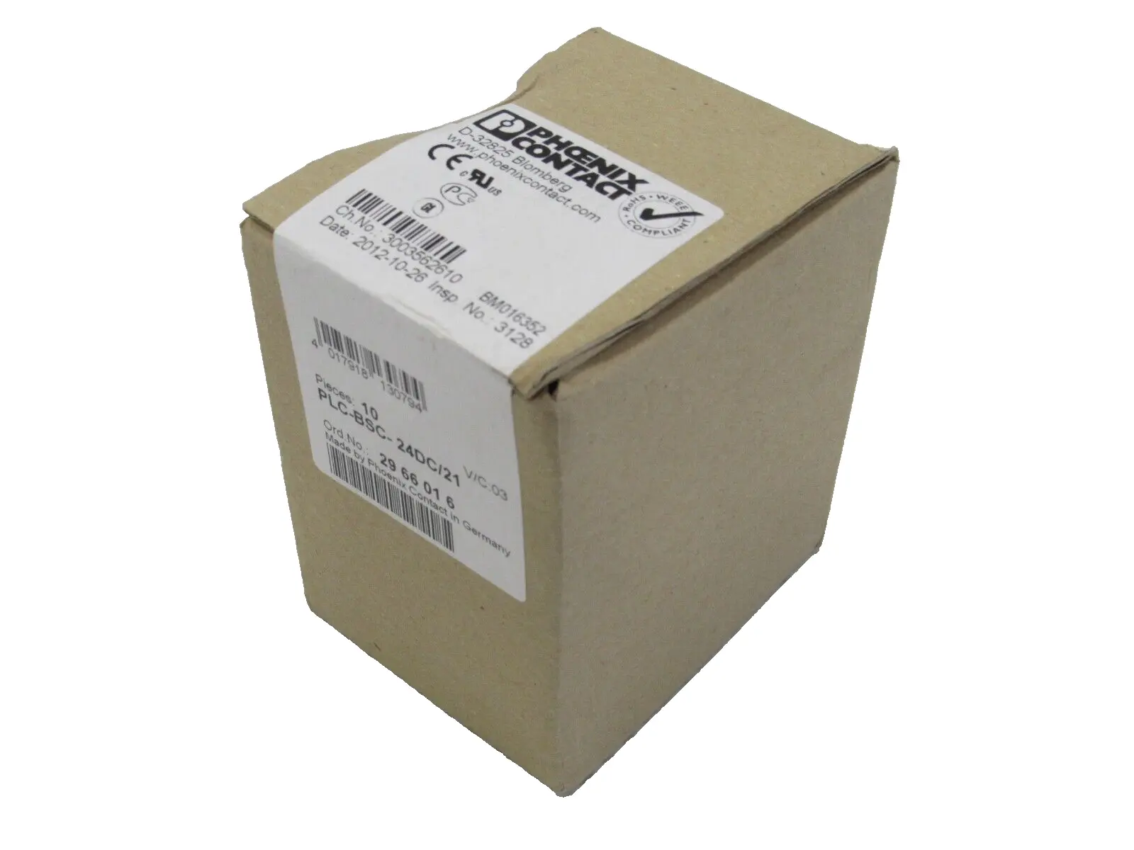 NEW PHOENIX CONTACT PLC-BSC-24DC/21 RELAY BASE 2966016 PLCBSC24DC21 SEALED 10