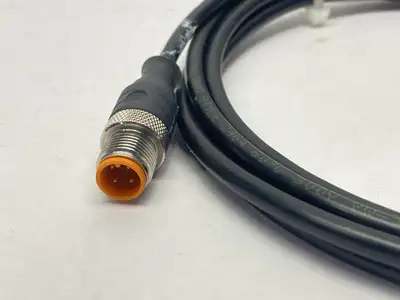 USED LUMBERG DOUBLE ENDED CORDSET M12 4-PIN MALE TO FEMALE
