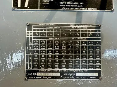 Used Southbend 17 TURN-NADO Engine Lathes Ohio US | G-2000, Inc. #1077579
