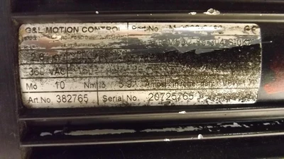 Used G&L MOTION CONTROL _UNKNOWN_ Servo Motors | OCO Industrial #1595205