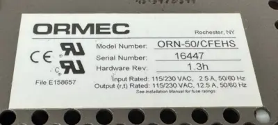 ORMEC ORN-50/CFEHS SERCO CONTROLLER W/ ORION SYSTEM MODULE REFURBISHED