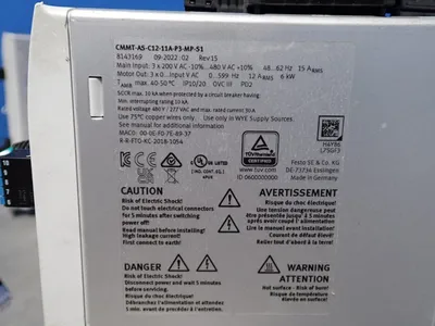 Used 2022 FESTO CMMTASC1211AP3MPS1 Servo Drives Ohio US | HGR 24 #1006934