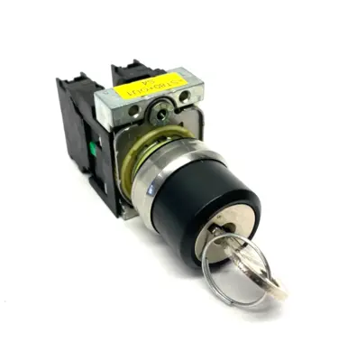 3SU1050-4BF01-0AA0 | Siemens RONIS Key-Operated Switch 22mm Round w/ 2x NO Contact - Used