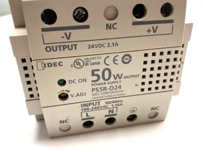 PS5R-D24 | IDEC  Power Supply AC-DC 24V 2.1A 85-264V DIN Rail Mount - Used