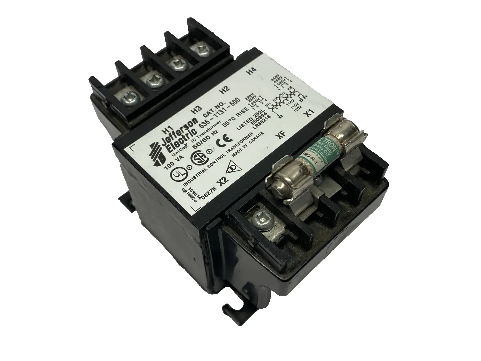 USED JEFFERSON ELECTRIC UNICAP IC TRANSFORMER 100VA 50/60HZ