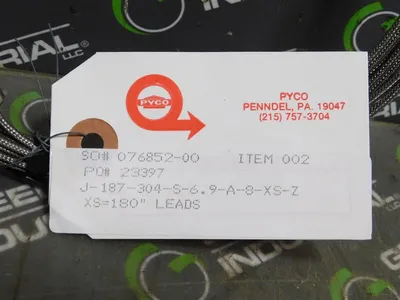Pyco J-187-304-S-6.9-A-8-XS-Z Thermocouple Probe 180" Leads New