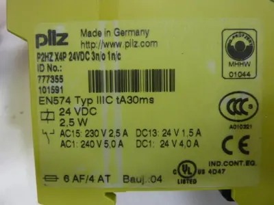 USED PILZ P2HZX4P24VDC3N/O1N/C