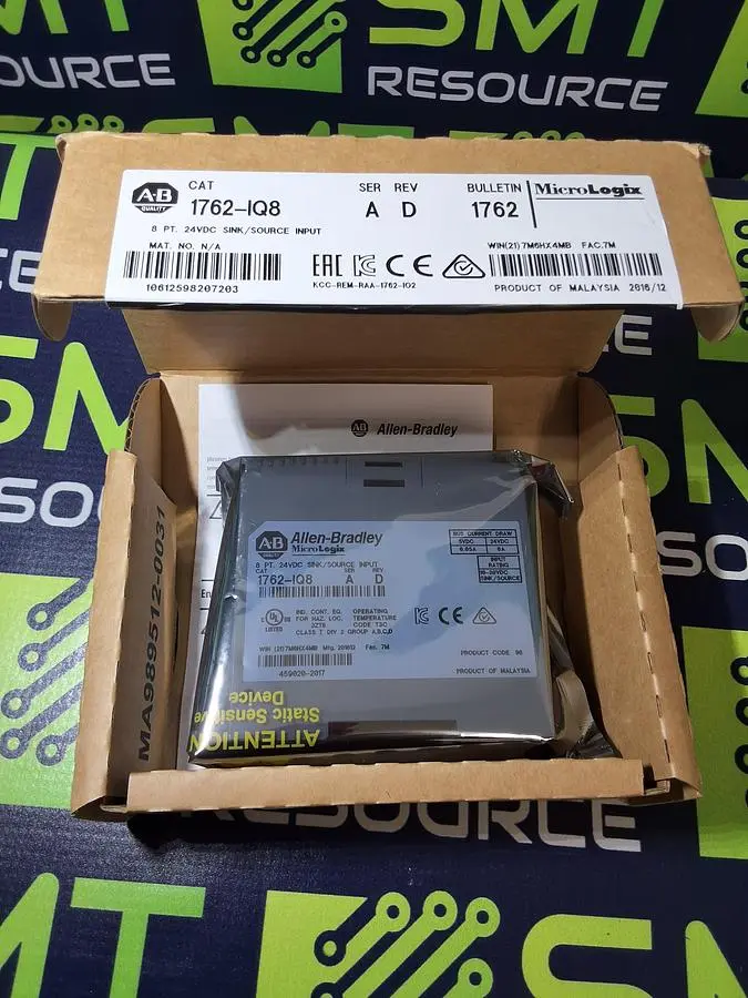 ALLEN BRADLEY 1762-OB8 REV. D MICROLOGIX 8 POINT SINK/SOURCE INPUT MODULE - NEW