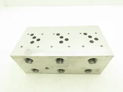 Daman AD05HP033P 3-Station Aluminum Hydraulic Manifold Valve Block NPT Ports