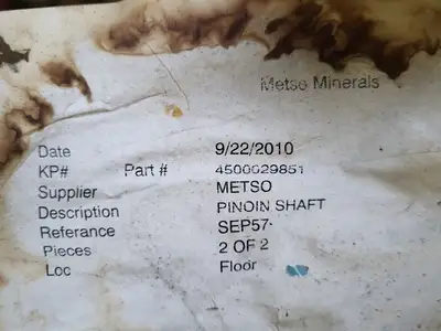 Used 2010 METSO 4500029851 Construction Equipment Parts British Columbia CA | Lenmark #1440476