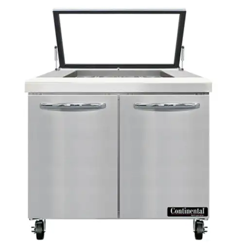 Continental SW36N12M-HGL 36" Sandwich/salad Prep Table W/ Refrigerated Base, 115v