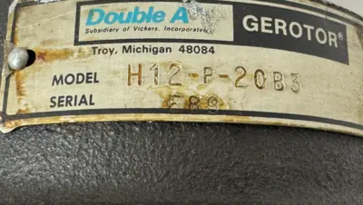 NEW DOUBLE A H12-P-20B3 GEROTOR PUMP H12P20B3