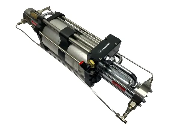 Used Maximator Air Driven Gas Booster 1:60 Pressure & 1:20 Compression Gas Compressors Michigan US | Maverick Industrial Sales #1395626