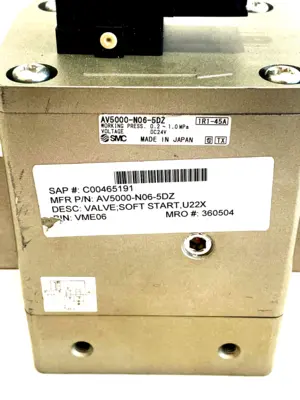 NEW SMC AV5000-N06-5DZ SOFT START VALVE AV5000N065DZ