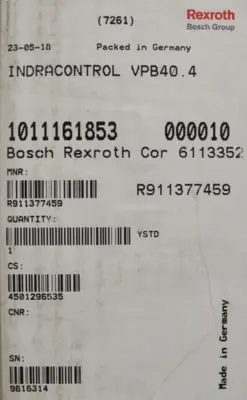 NEW REXROTH R911174217 CONTROLLER VPB40.4D1L-16G-NN-D8D-HN-NN-FW