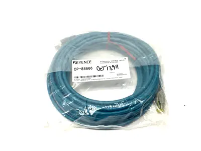 NEW KEYENCE DOUBLE ENDED ETHERNET CABLE M12 8-PIN X-CODED 10M