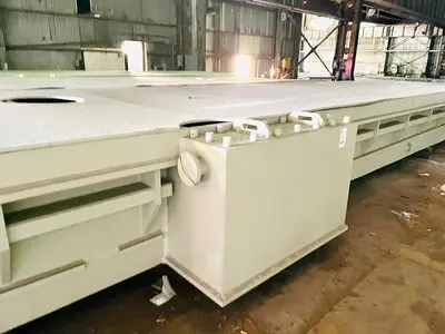 (2) 86" WIDE x 54' LONG UNUSED POLYPROPYLENE PICKLE LINE TANKS