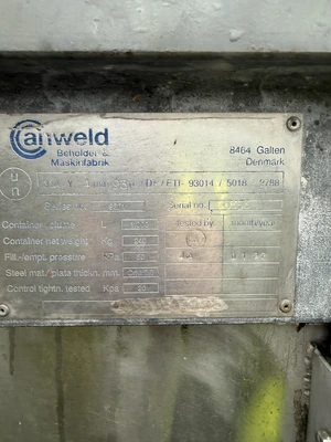 1000L S/S Canwel IBC Containers