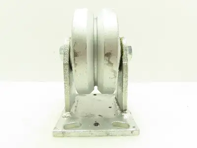 Albion V00640031 Heavy Duty Caster Wheel 6"x2-1/2" V-Groove 6-1/4"x5"Fixed Plate