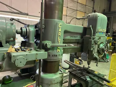 5' X 11" CARLTON MODEL #1A RADIAL ARM DRILL: YOBRO #25176