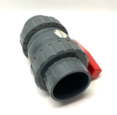 USED SHYOULI PVC DN65 DOUBLE UNION BALL VALVE 3"