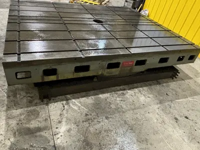 96" X 120" GIDDINGS & LEWIS T SLOT POWERED AIR LIFT ROTARY TABLE: STOCK #22066