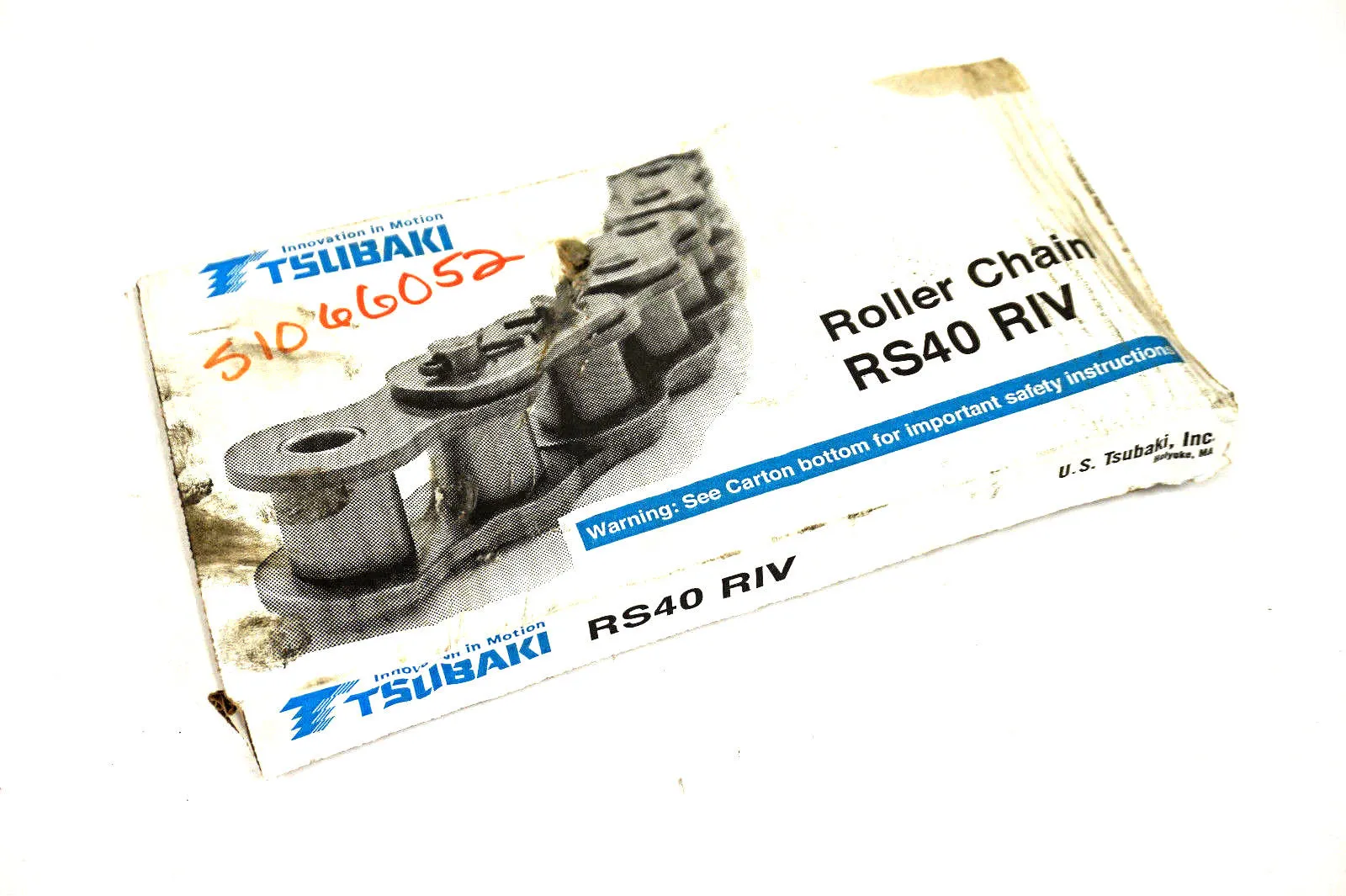 NEW TSUBAKI RS40 RIV 10FT ROLLER CHAIN RS40RIV