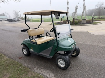 (1) 2015 E-Z-Go golf cart with a Kawasaki gas engine, does not include Club canopy, includes ball wa...