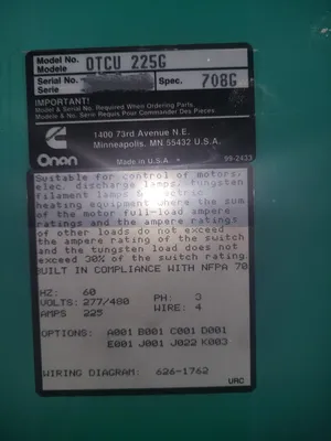 1992 CUMMINS ONAN 125DGEA Generators | MD Equipment Services LLC (20)