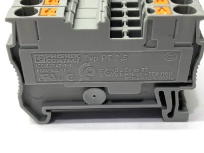 USED PHOENIX CONTACT PT 2,5 FEED-THROUGH TERMINAL BLOCK LOT OF 10