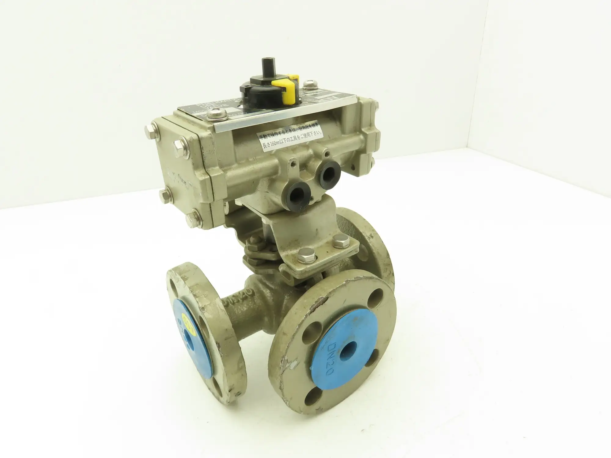 NDV Nippon EPN1304NB-L2 DN20 3/4" Flanged 3-Way Ball Valve & Pneumatic Actuator