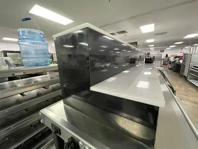 Used Baseline Used LED Baseline 44" 2 Tier LED Lighted Liquor Display Bar Shelf 120V Black Bar Equipment Illinois US | Falcon Restaurant Supply #1376393