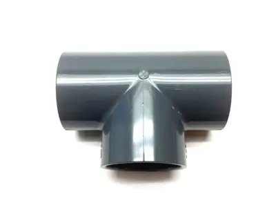 USED SPEARS TEE SLIP SOCKET FITTING GRAY PVCI SCH 80 3" X 3" X 3"