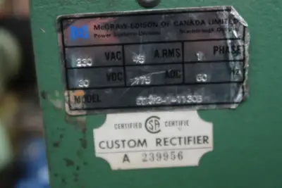 Used MCGRAW-EDISON ETR 12-1130B Battery Chargers British Columbia CA | Lenmark #238416