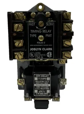 NEW JOSLYN CLARK 713UPDA TIMING RELAY PMT FOLIO 2 713UP 110/120V 50/60HZ TB135-1